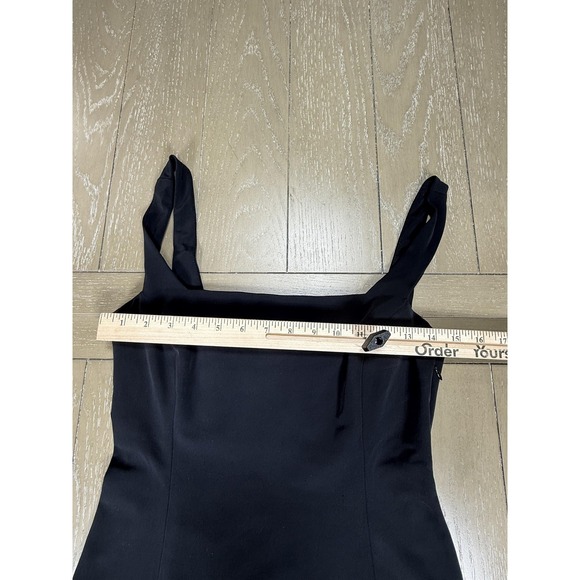 French Connection Black Dress size 4 Sheath Pencil Square Neck Knee Length - Picture 5 of 11